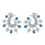 Multi-CZ-Latin-American-Aaliyah-multiple-Stud-multicolor-925-Sterling-Silver-Earring