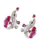 Multi-CZ-French-Abigail-multiple-Stud-multicolor-Sterling-Silver-Earring