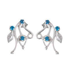 Multi-CZ-German-Addison-multiple-Stud-multicolor-Sterling-Silver-Earring