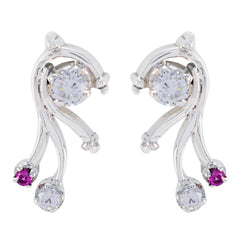 Multi-CZ-African-Agnes-multiple-Stud-multicolor-925-Sterling-Silver-Earring