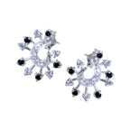 Multi-CZ-Moroccan-Alice-multiple-Stud-multicolor-925-Silver-Earring