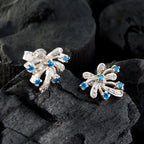 Multi-CZ-Japanese-Aria-multiple-Stud-multicolor-92.5-Silver-Earring