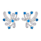 Multi-CZ-Japanese-Aria-multiple-Stud-multicolor-92.5-Silver-Earring