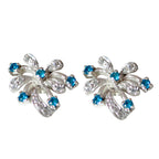 Multi-CZ-Japanese-Aria-multiple-Stud-multicolor-92.5-Silver-Earring