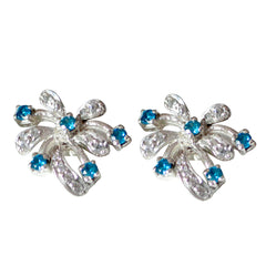 Multi-CZ-Japanese-Aria-multiple-Stud-multicolor-92.5-Silver-Earring