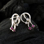 Multi-CZ-Turkish-Audrey-multiple-Stud-multicolor-Sterling-Silver-Earring