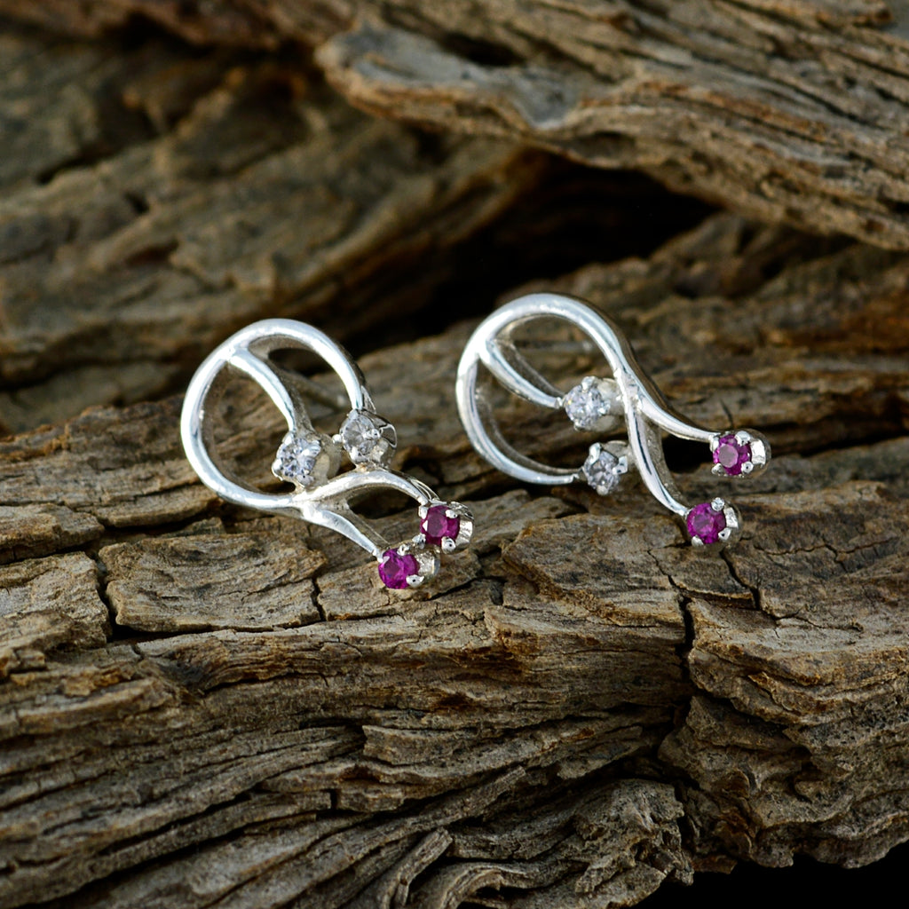 Multi-CZ-Turkish-Audrey-multiple-Stud-multicolor-Sterling-Silver-Earring
