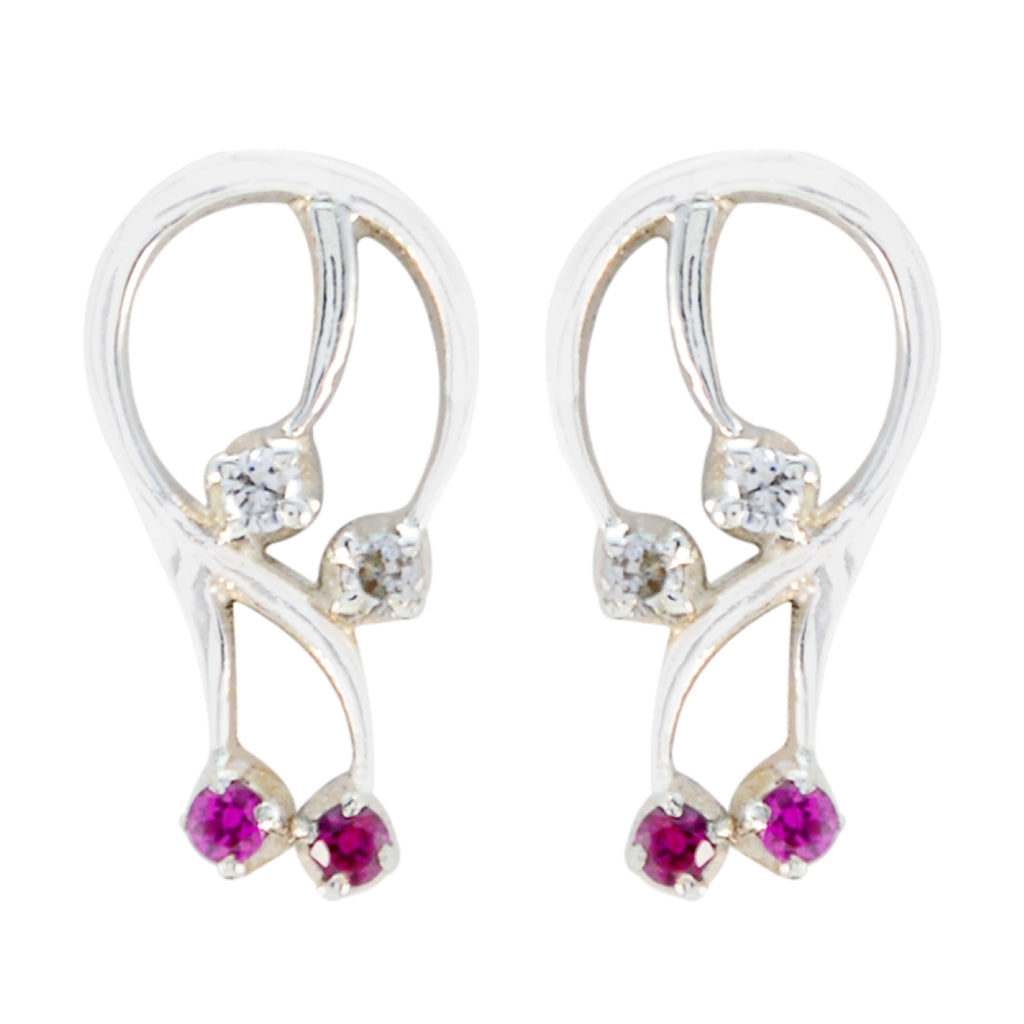 Multi-CZ-Turkish-Audrey-multiple-Stud-multicolor-Sterling-Silver-Earring