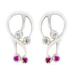 Multi-CZ-Turkish-Audrey-multiple-Stud-multicolor-Sterling-Silver-Earring
