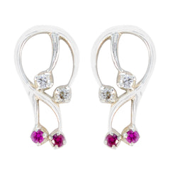 Multi-CZ-Turkish-Audrey-multiple-Stud-multicolor-Sterling-Silver-Earring