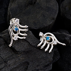 Multi-CZ-Italian-Aurora-multiple-Stud-multicolor-92.5-Silver-Earring