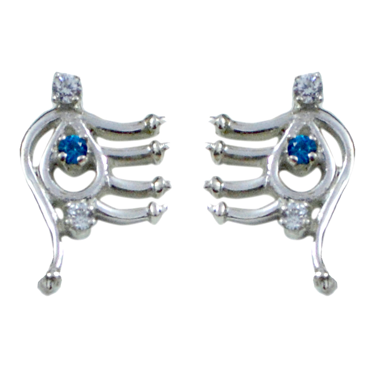 Multi-CZ-Italian-Aurora-Multiple-Stud-Multicolor-92,5-Silber-Ohrring Hauptbild
