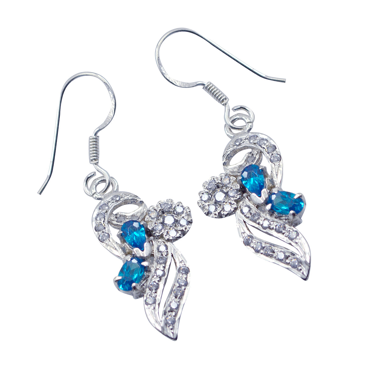 Multi-CZ-Japanese-Ella-multiple-Dangle-multicolor-925-Sterling-Silver-Earring