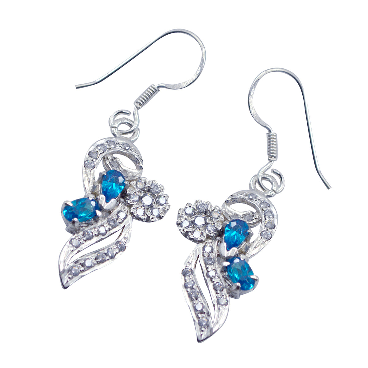 Multi-CZ-Japanese-Ella-multiple-Dangle-multicolor-925-Sterling-Silver-Earring
