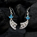 Multi-CZ-Italian-Emilia-multiple-Dangle-multicolor-92.5-Silver-Earring