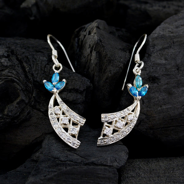 Multi-CZ-Italian-Emilia-multiple-Dangle-multicolor-92.5-Silver-Earring