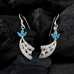 Multi-CZ-Italian-Emilia-multiple-Dangle-multicolor-92.5-Silver-Earring