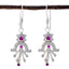 Multi-CZ-Spanish-Yuki-multiple-Dangle-multicolor-92.5-Silver-Earring