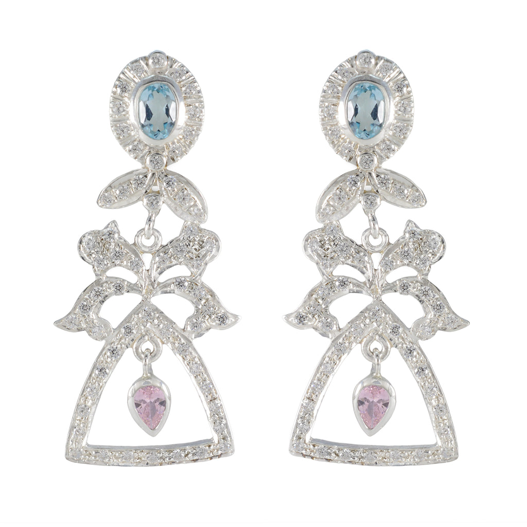 Multi-Indian-Saanvi-multiple-Stud-multicolor-92.5-Silver-Earring