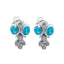 Multi-CZ-Latin-American-Micaela-multiple-Stud-multicolor-Silver-Earring