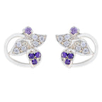 Multi-CZ-German-Ivana-multiple-Dangle-multicolor-Silver-Earring