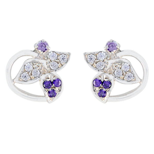 Multi-CZ-German-Ivana-multiple-Dangle-multicolor-Silver-Earring