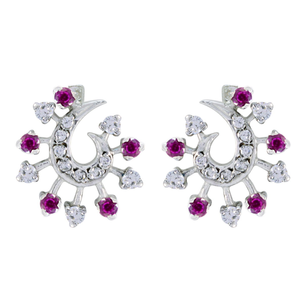 Multi-CZ-German-Natalia-Multiple-Stud-Multicolor-92,5-Silber-Ohrring Hauptbild