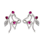 Multi-CZ-African-Nayara-Multiple-Stud-Multicolor-Silber-Ohrring