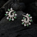 Multi-CZ-Russian-Noelia-multiple-Stud-multicolor-Sterling-Silver-Earring