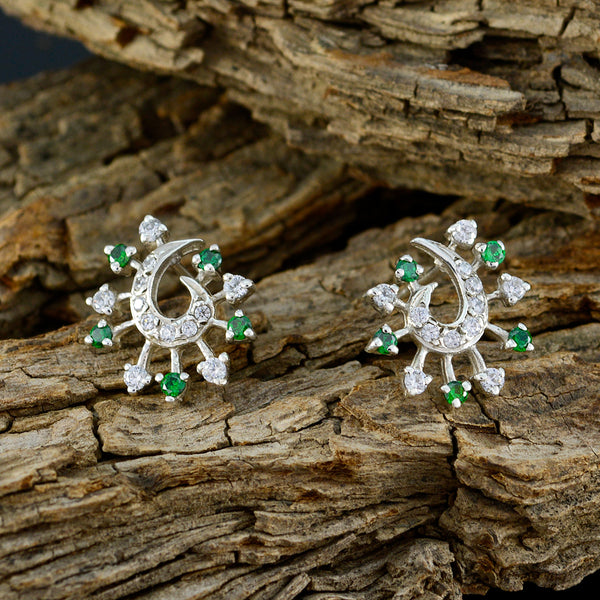 Multi-CZ-Russian-Noelia-multiple-Stud-multicolor-Sterling-Silver-Earring