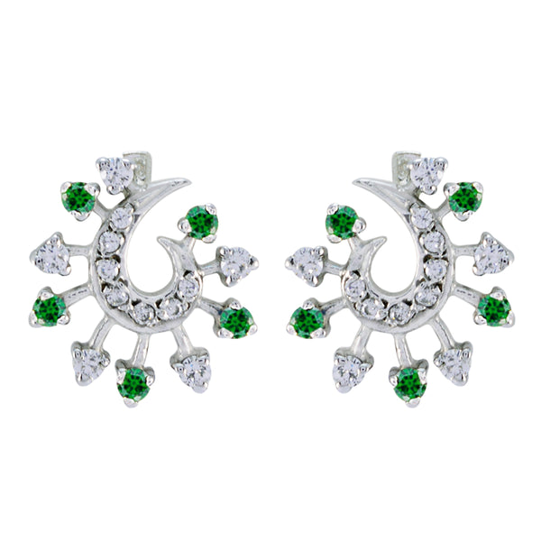 Multi-CZ-Russian-Noelia-multiple-Stud-multicolor-Sterling-Silver-Earring