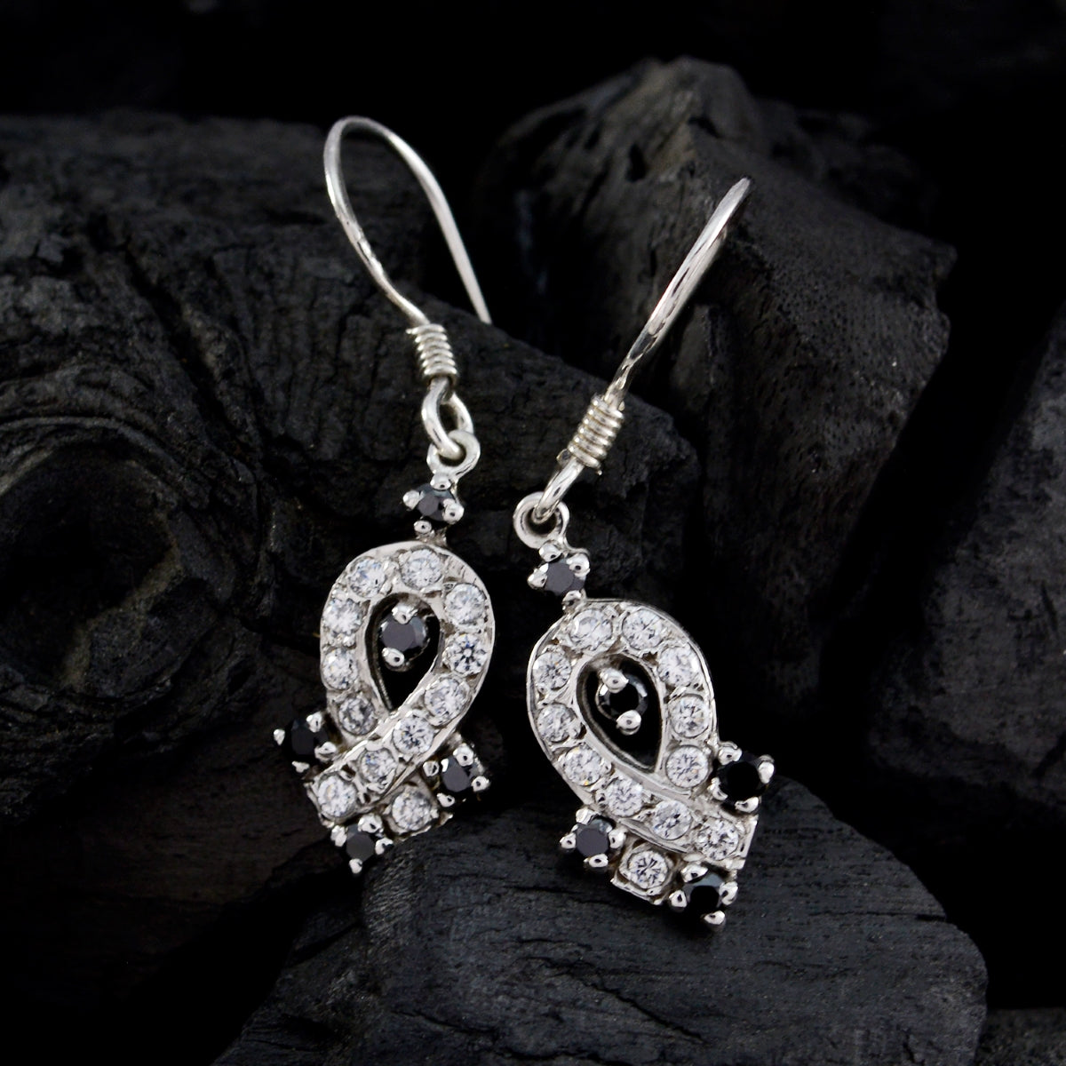 Multi-CZ-Latin-American-Camila-multiple-Dangle-multicolor-92.5-Silver-Earring