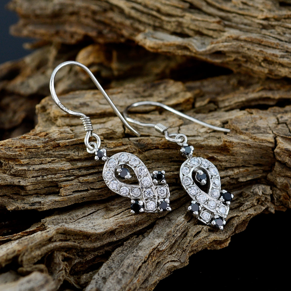 Multi-CZ-Latin-American-Camila-multiple-Dangle-multicolor-92.5-Silver-Earring