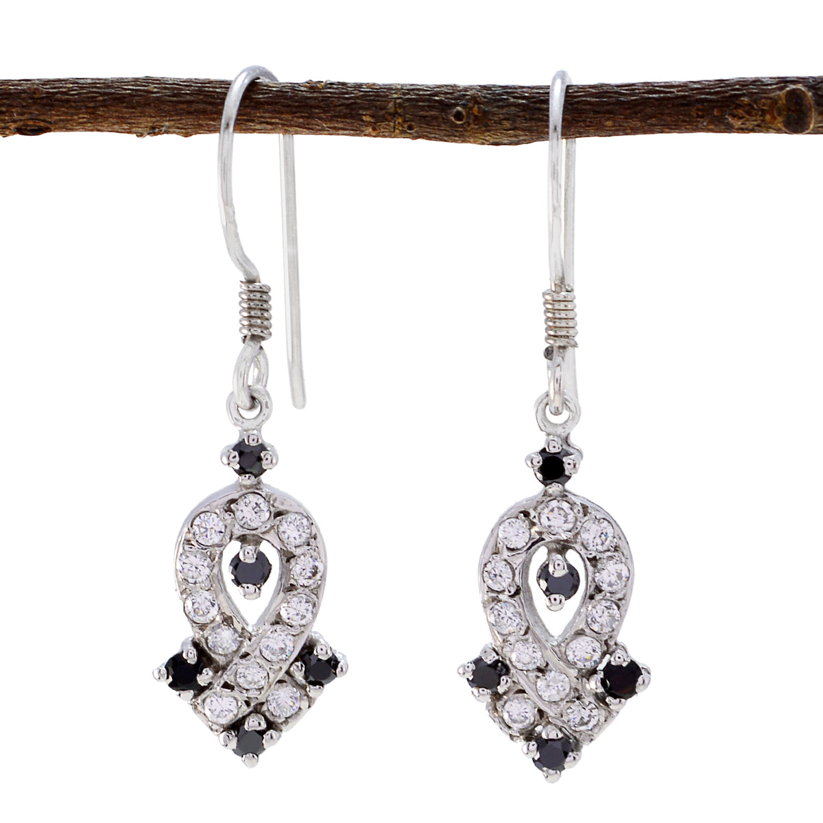 Multi-CZ-Latin-American-Camila-multiple-Dangle-multicolor-92.5-Silver-Earring メイン画像