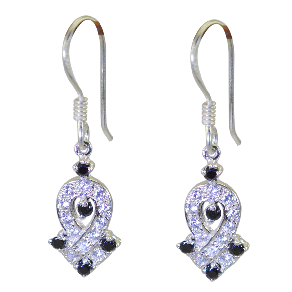 Multi-CZ-Latin-American-Camila-multiple-Dangle-multicolor-92.5-Silver-Earring
