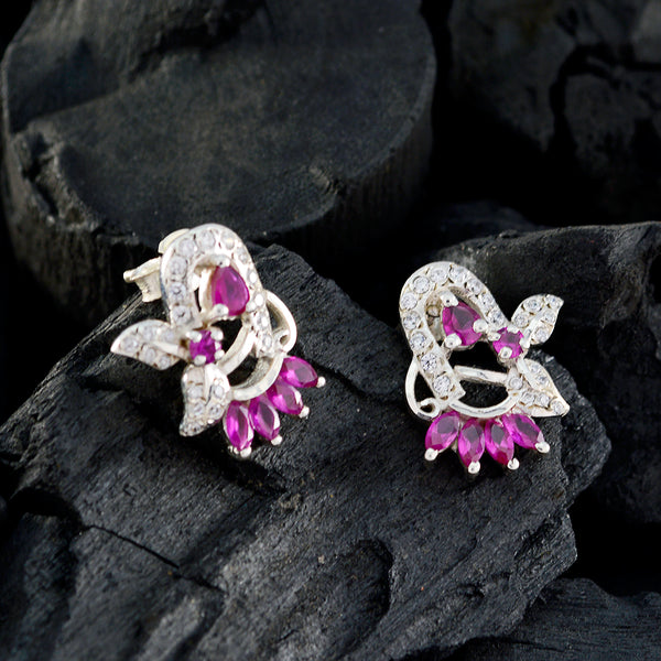 Multi-CZ-French-Camilla-multiple-Stud-multicolor-Silver-Earring