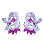 Multi-CZ-French-Camilla-multiple-Stud-multicolor-Silver-Earring
