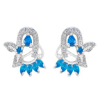 Multi-CZ-Moroccan-Clara-multiple-Stud-multicolor-Sterling-Silver-Earring