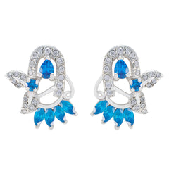 Multi-CZ-Moroccan-Clara-multiple-Stud-multicolor-Sterling-Silver-Earring