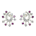 Multi-CZ-Egyptian-Eleanor-multiple-Stud-multicolor-925-Sterling-Silver-Earring