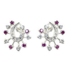 Multi-CZ-Egyptian-Eleanor-multiple-Stud-multicolor-925-Sterling-Silver-Earring