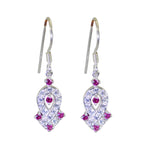 Multi-CZ-Korean-Eliza-multiple-Dangle-multicolor-Sterling-Silver-Earring