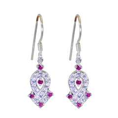 Multi-CZ-Korean-Eliza-multiple-Dangle-multicolor-Sterling-Silver-Earring