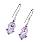 Multi-CZ-Korean-Eliza-multiple-Dangle-multicolor-Sterling-Silver-Earring