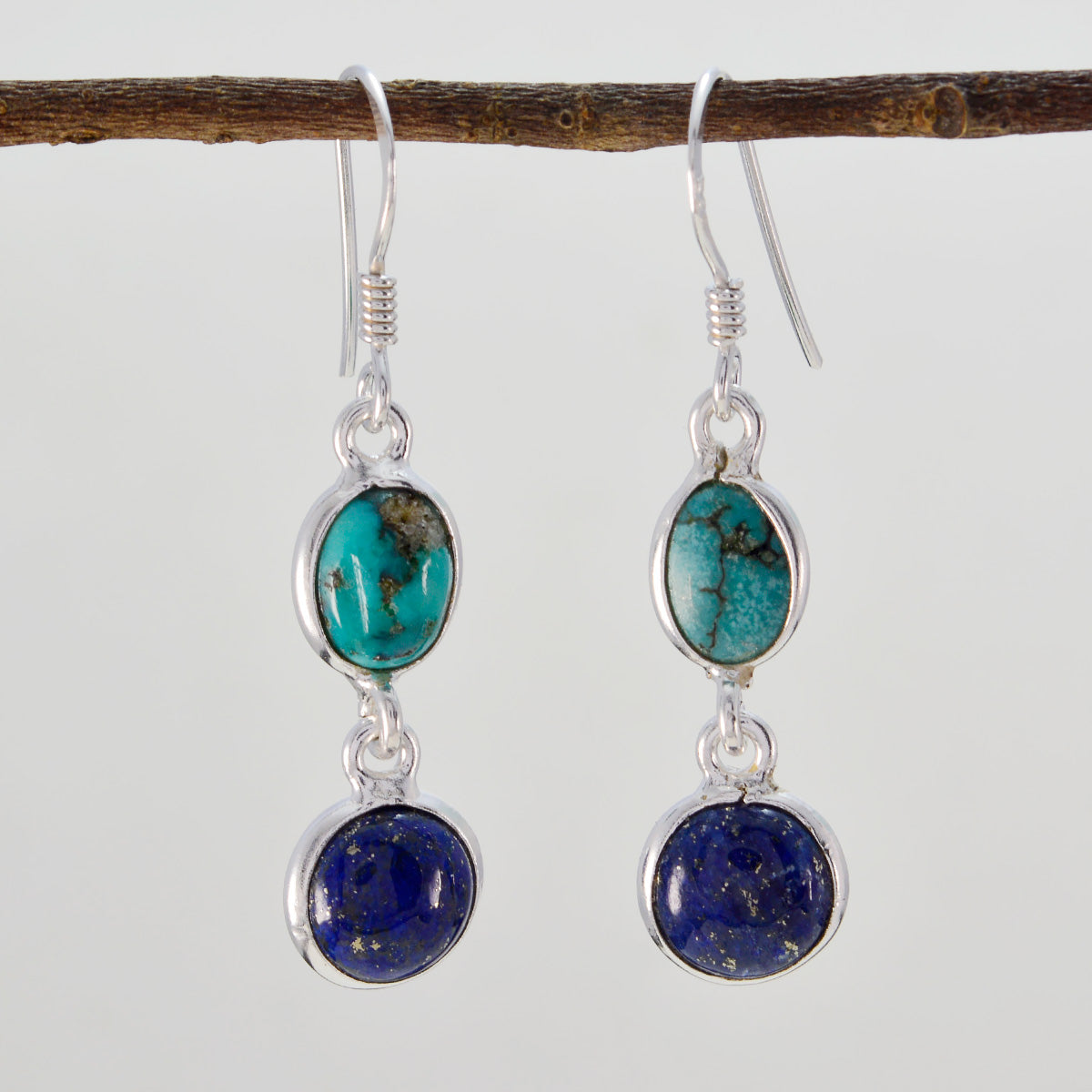 Multi-French-Genesis-multiple-Dangle-multicolor-925-Silver-Earring