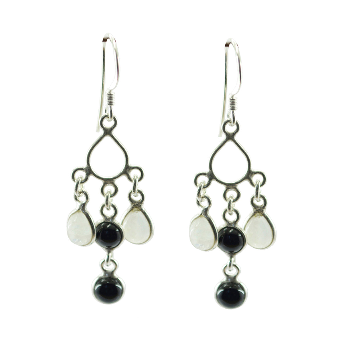 Multi-German-Giulia-multiple-Dangle-multicolor-Silver-Earring
