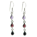 Multi-Turkish-Pilar-multiple-Dangle-multicolor-Silver-Earring