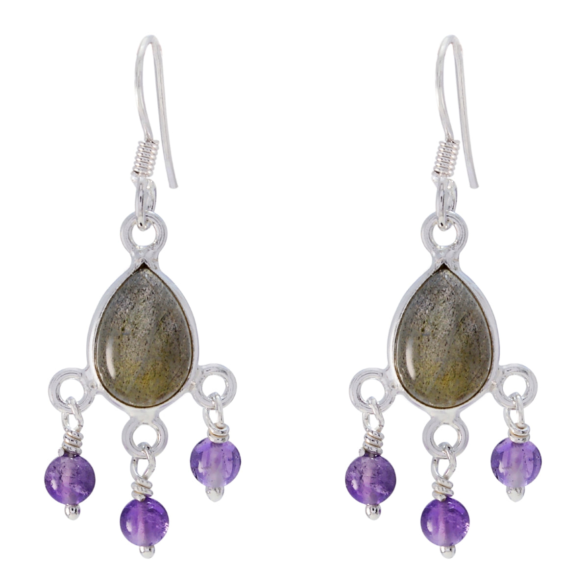 Multi-Russian-Greta-multiple-Dangle-multicolor-92.5-Silver-Earring