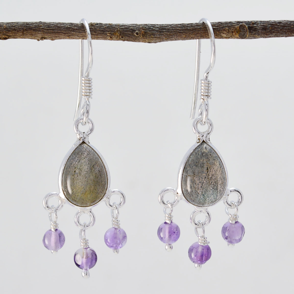 Multi-Russian-Greta-multiple-Dangle-multicolor-92.5-Silver-Earring