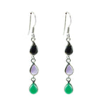 Multi-Japanese-Nova-multiple-Dangle-multicolor-925-Sterling-Silver-Earring